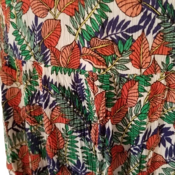 LOFT Beach Dress Floral Gauzy Cover Up Tassels Small - Picture 5 of 8